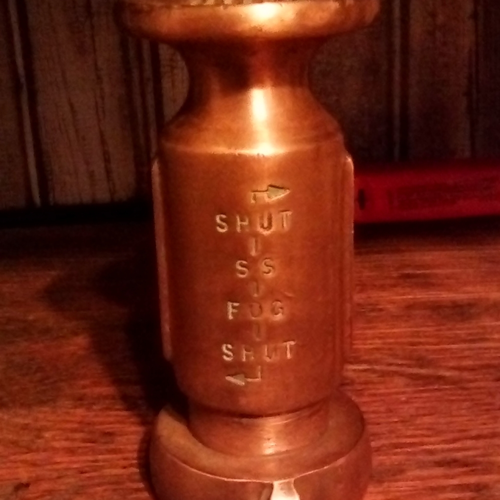 Vintage brass 3 inch hose nozzle